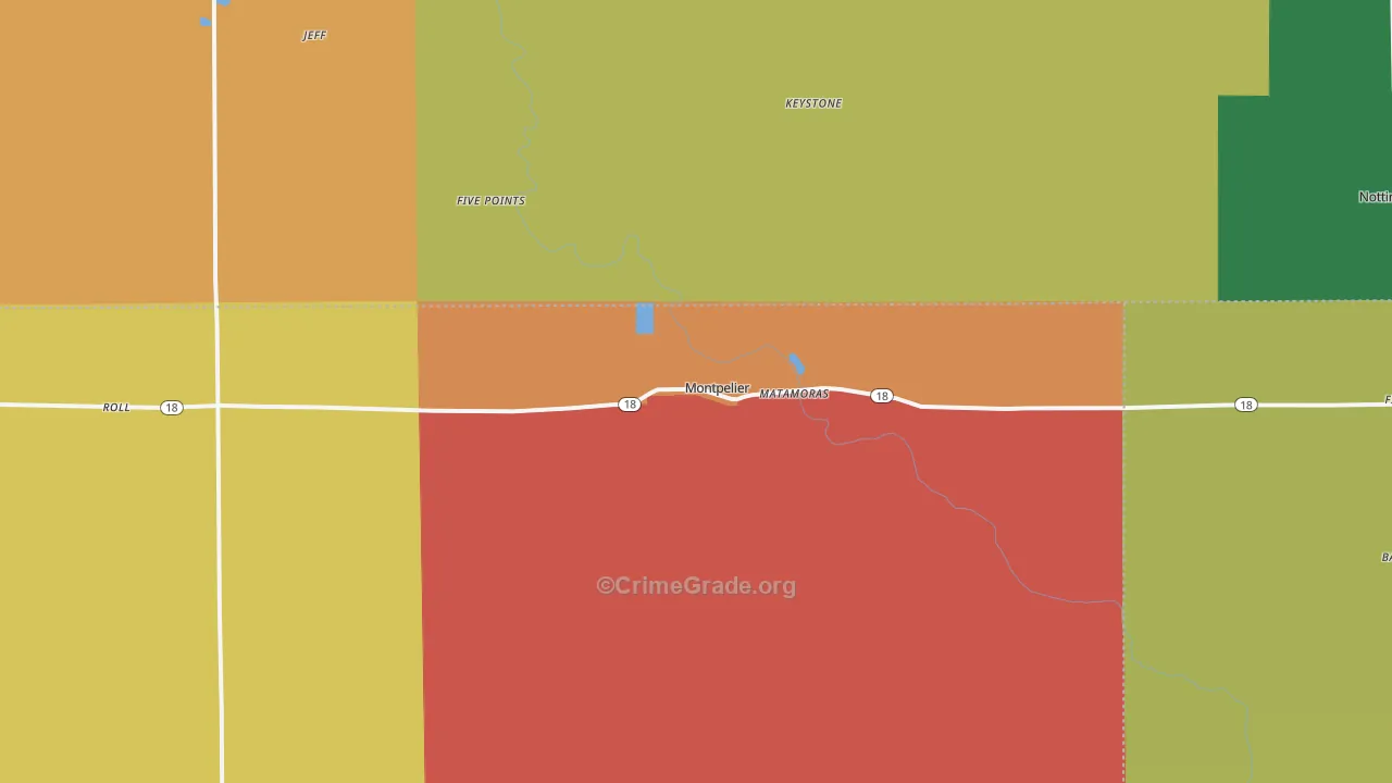 47359, IN Map of Theft Rates