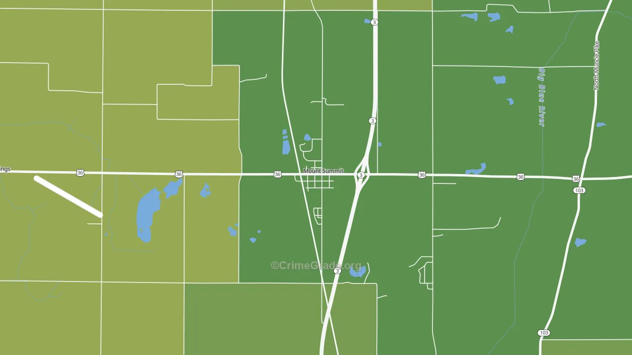 47361, IN Map of Theft Rates