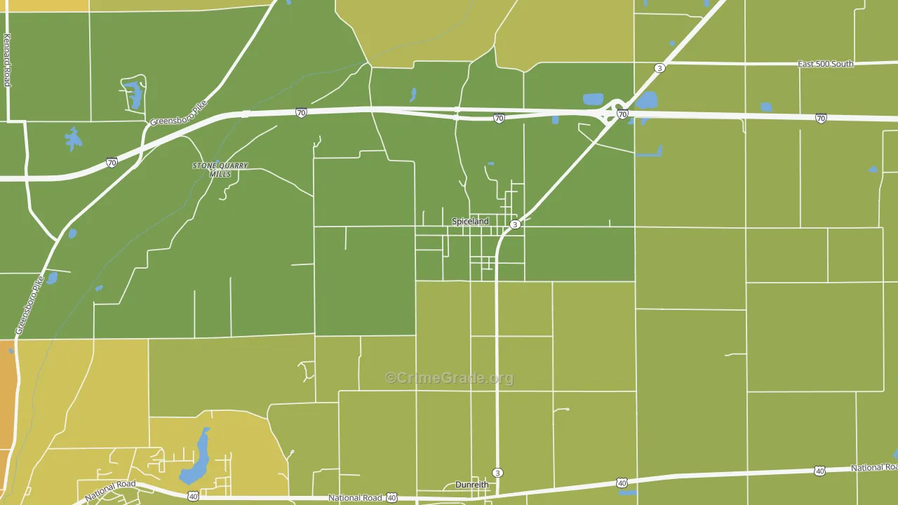 47385, IN Map of Theft Rates