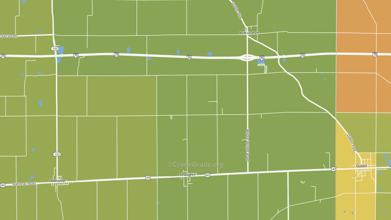 47387, IN Map of Theft Rates