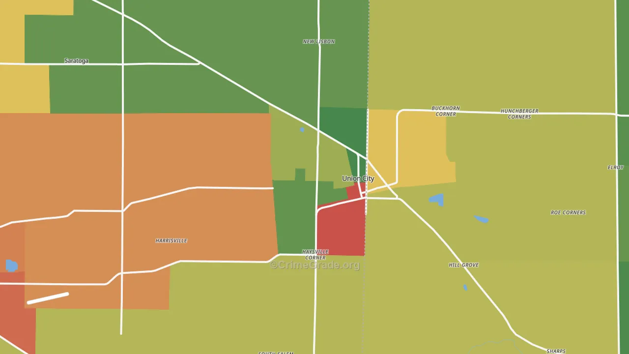 47390, IN Map of Theft Rates