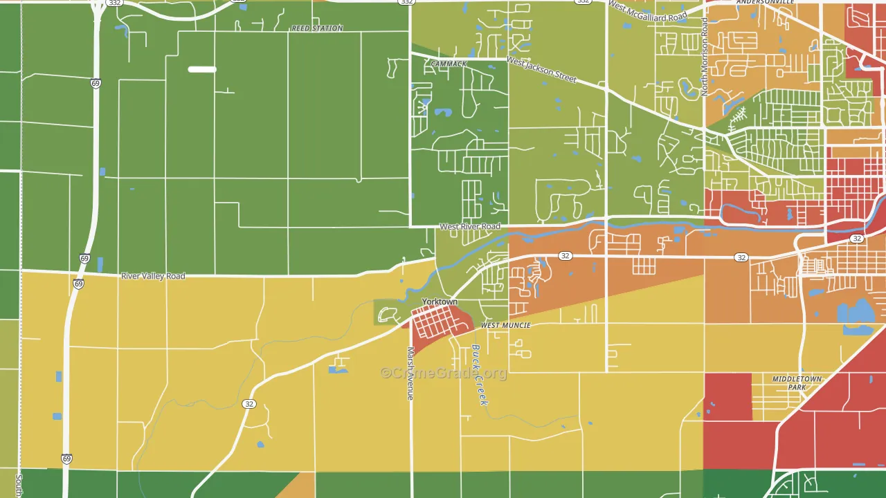 47396, IN Map of Theft Rates