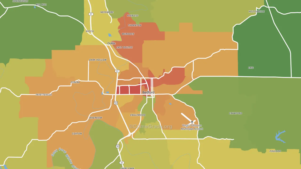 47421, IN Map of Theft Rates