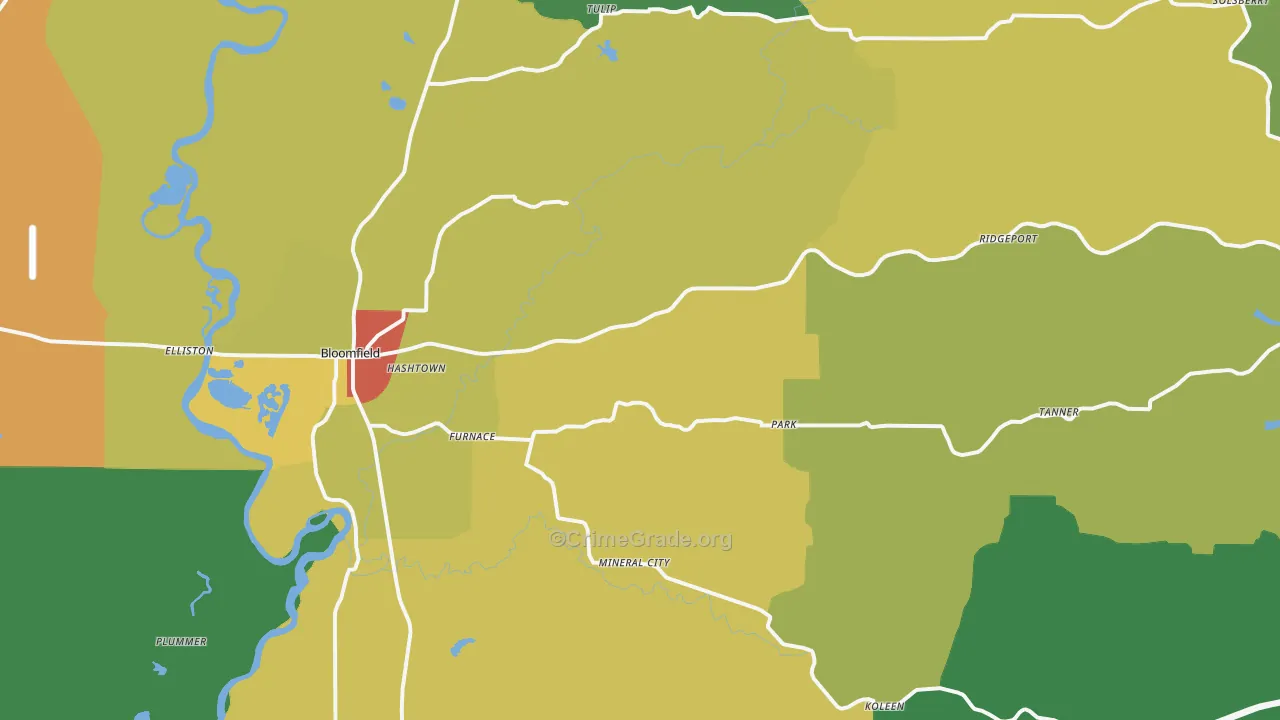 47424, IN Map of Theft Rates