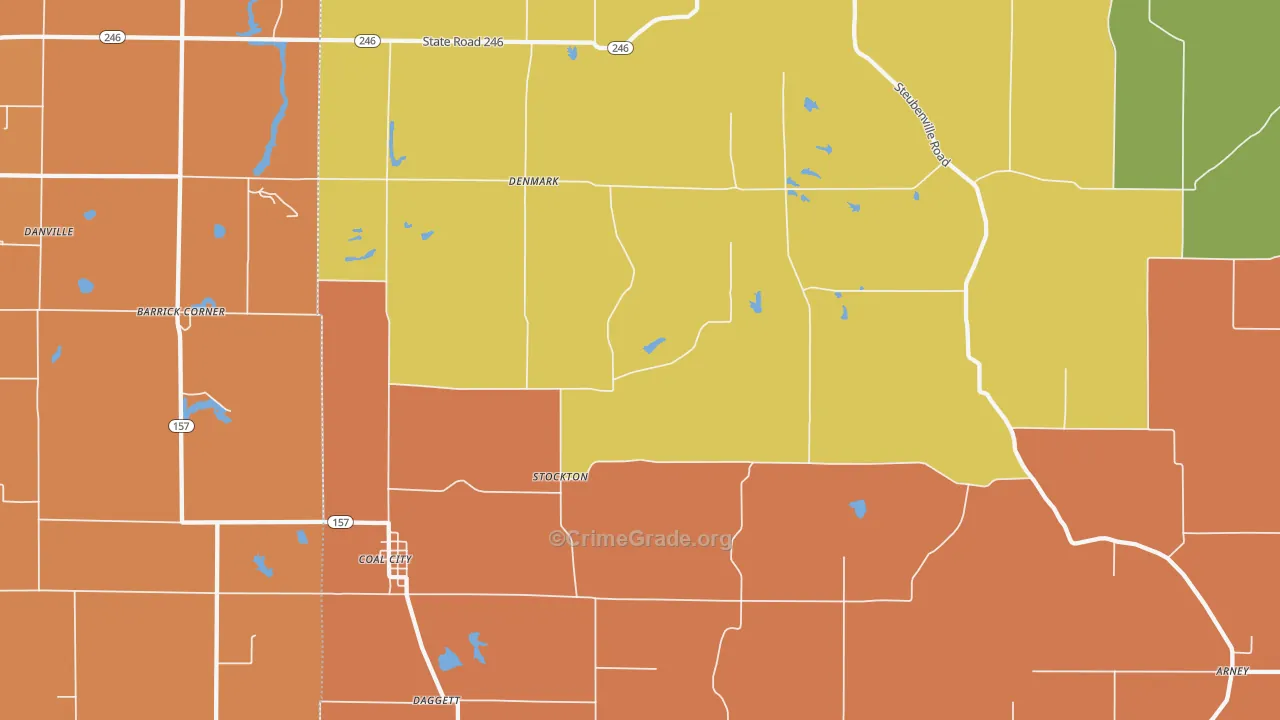47427, IN Map of Theft Rates