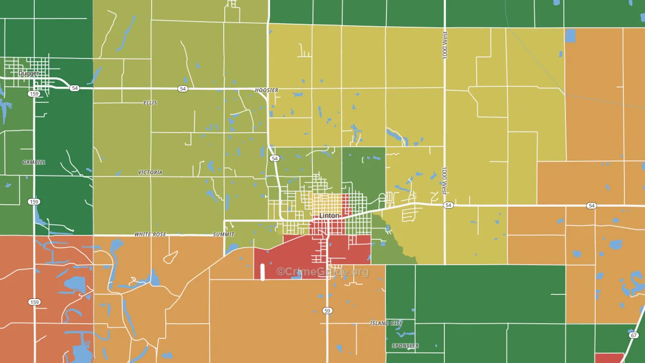 47441, IN Map of Theft Rates