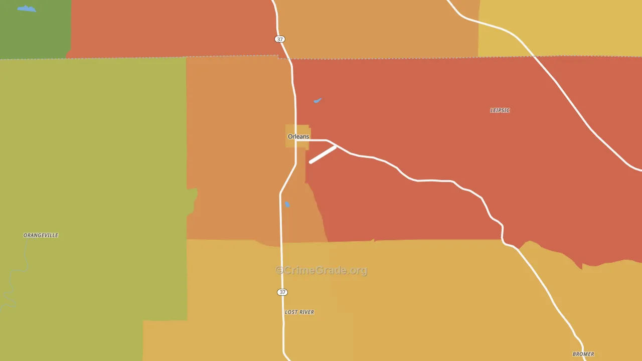 47452, IN Map of Theft Rates