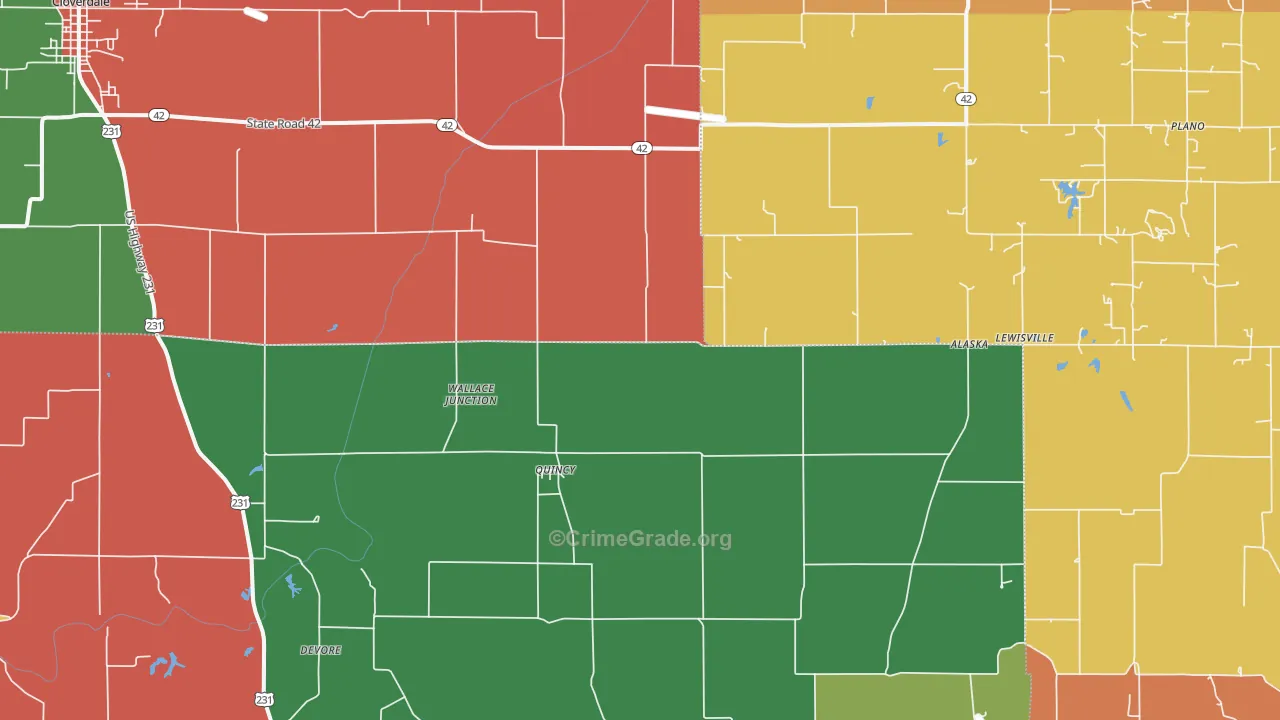 47456, IN Map of Theft Rates