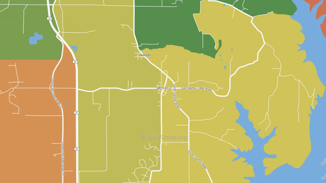 47458, IN Map of Theft Rates