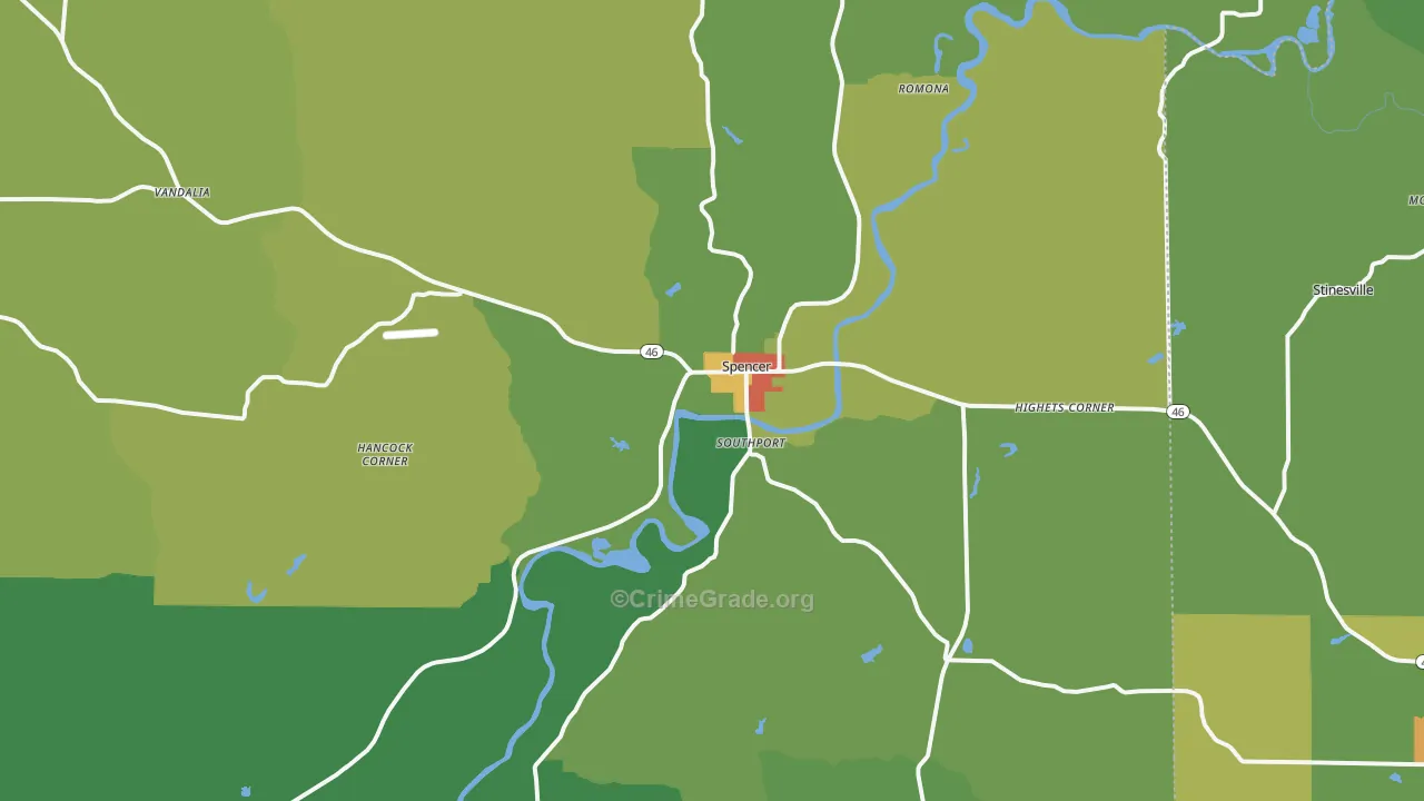 47460, IN Map of Theft Rates