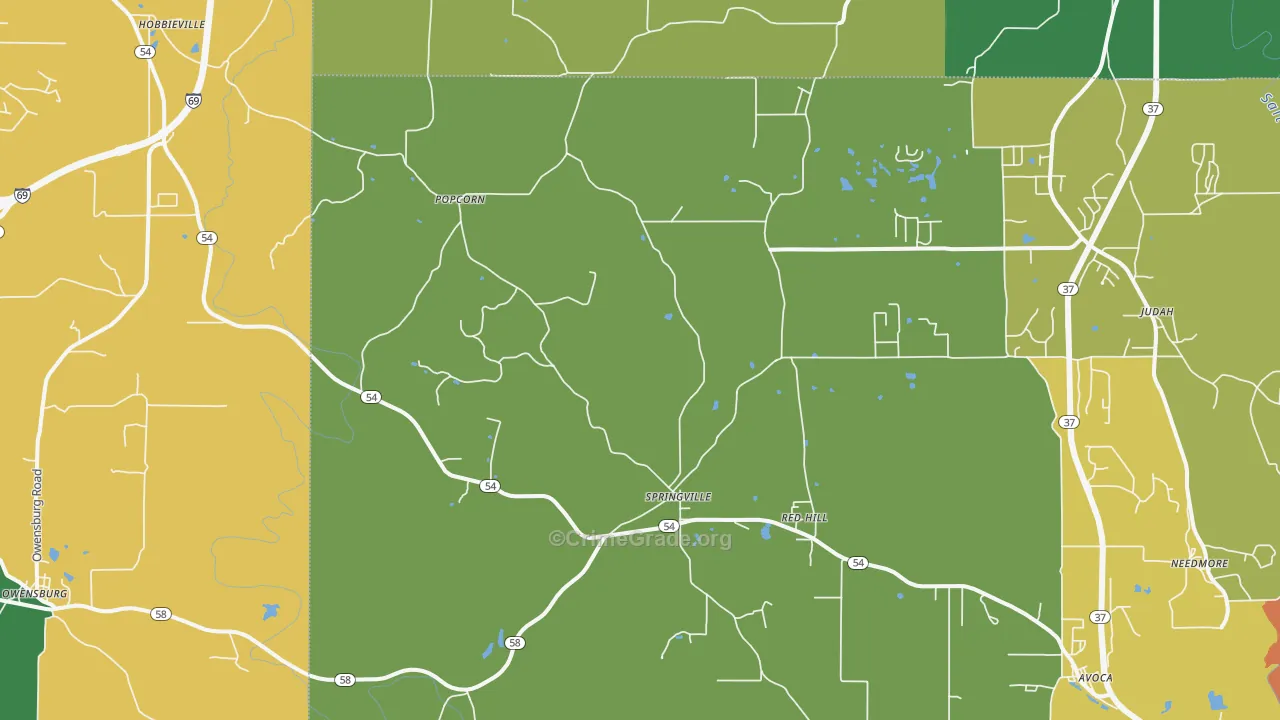 47462, IN Map of Theft Rates