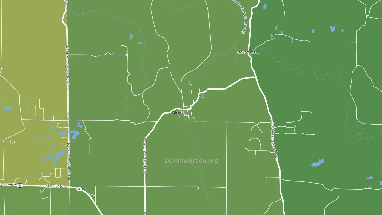 47464, IN Map of Theft Rates