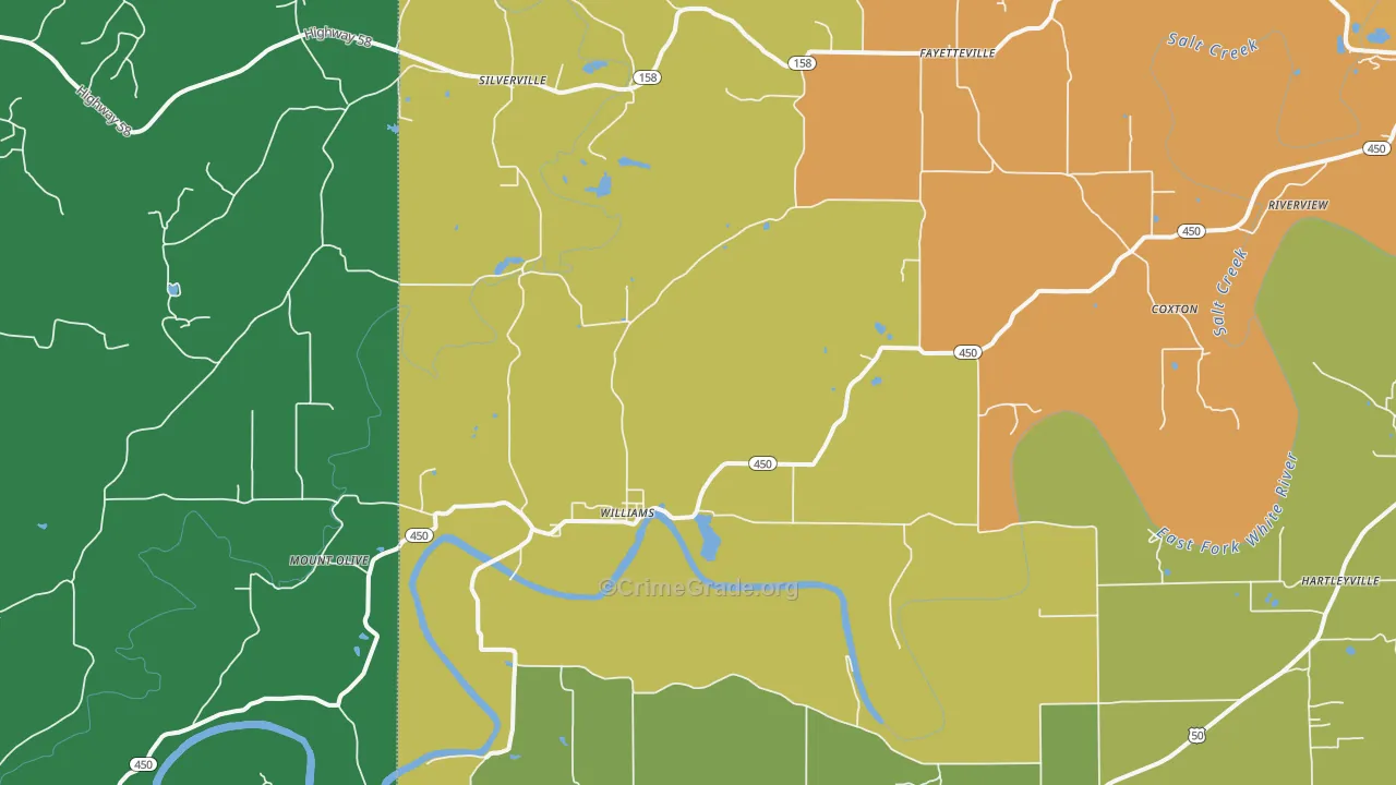 47470, IN Map of Theft Rates