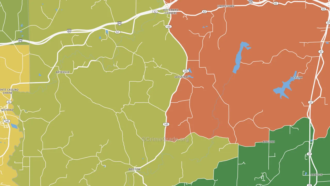 47515, IN Map of Theft Rates