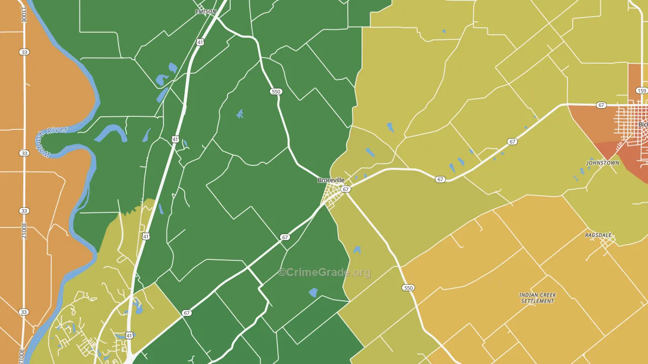47516, IN Map of Theft Rates