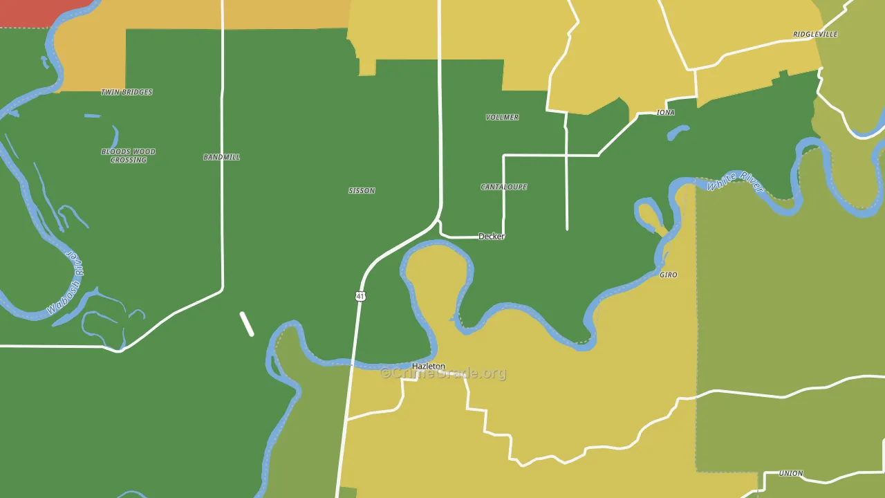 47524, IN Map of Theft Rates
