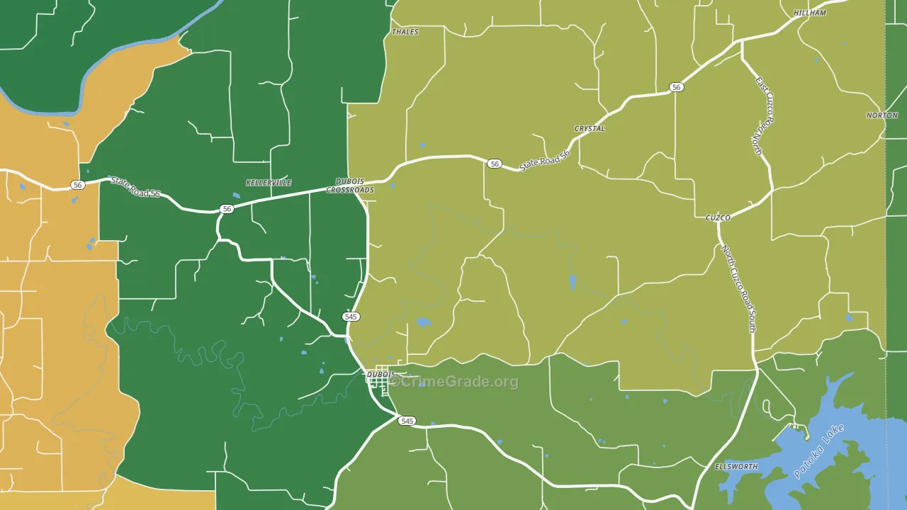 47527, IN Map of Theft Rates