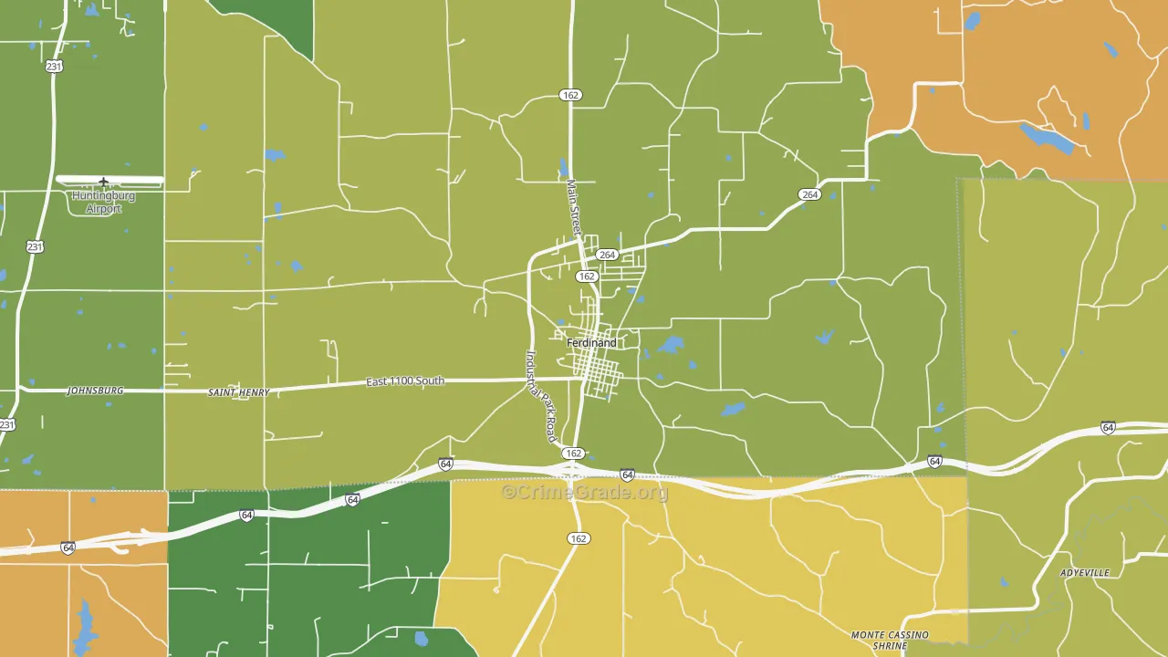 47532, IN Map of Theft Rates