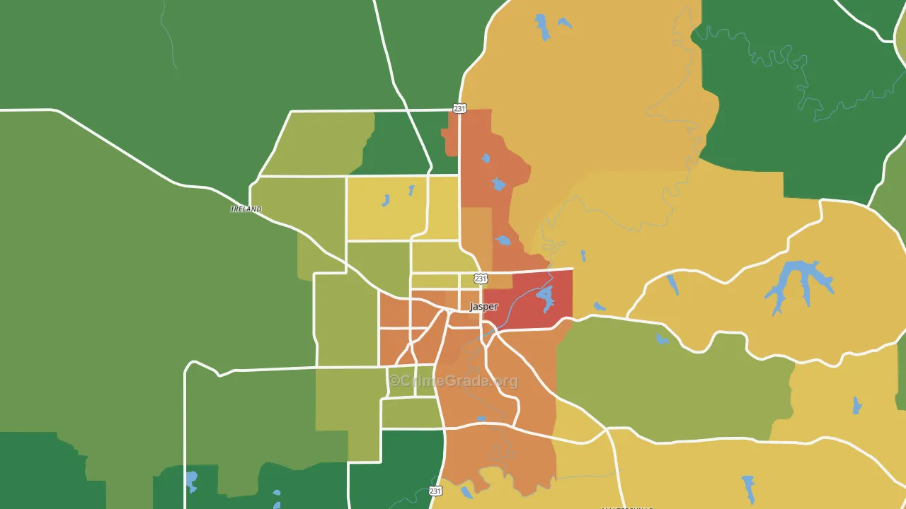 47546, IN Map of Theft Rates