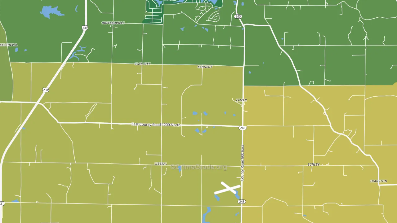 47550, IN Map of Theft Rates