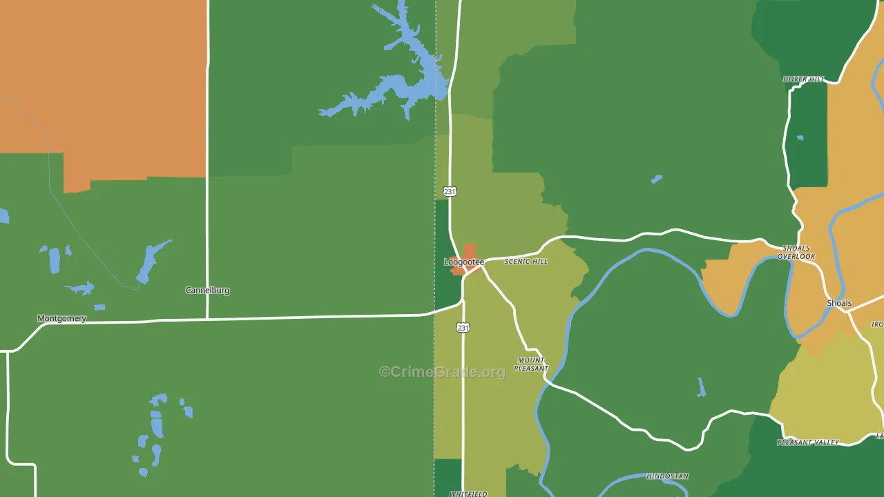 47553, IN Map of Theft Rates
