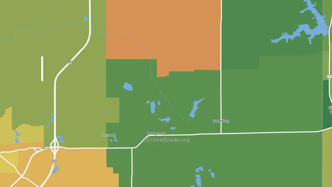 47558, IN Map of Theft Rates