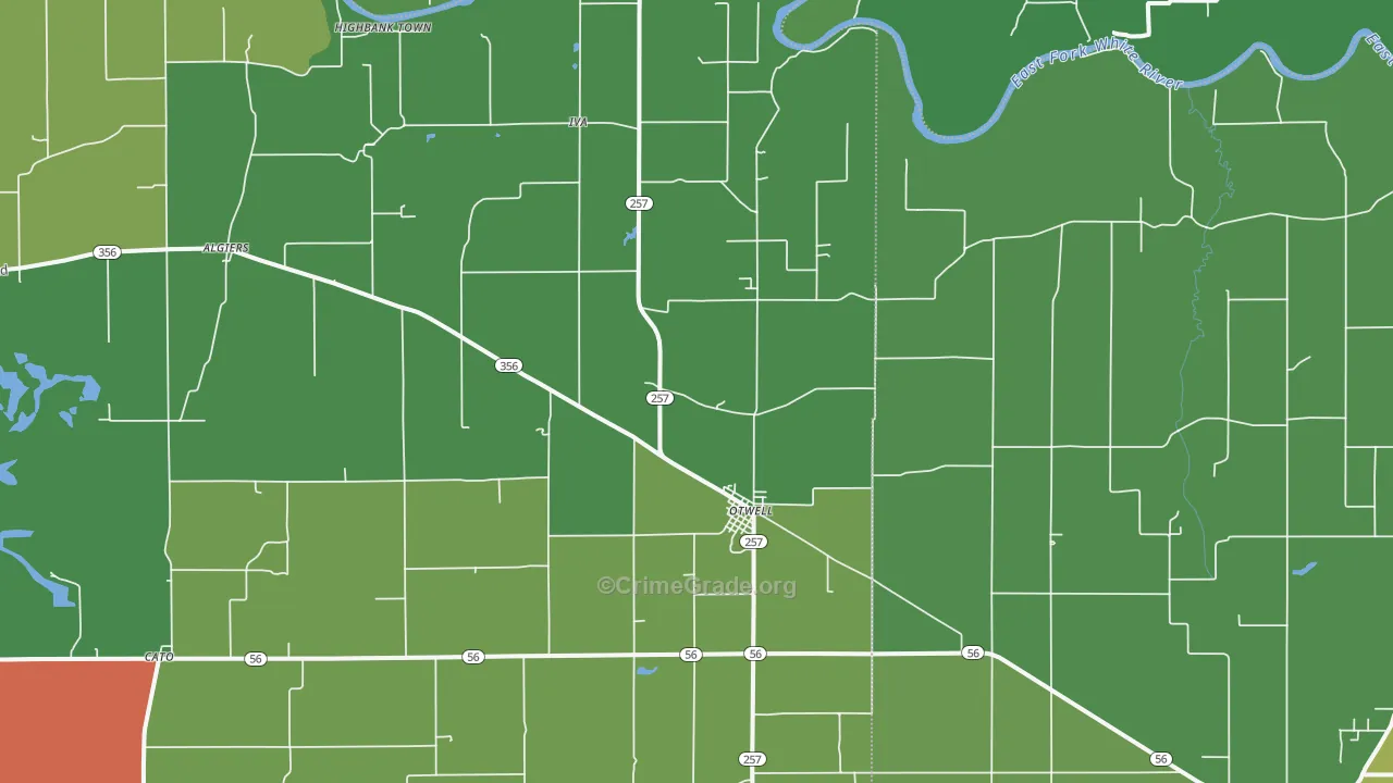 47564, IN Map of Theft Rates