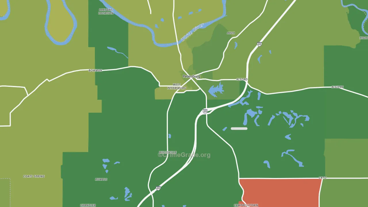 47567, IN Map of Theft Rates