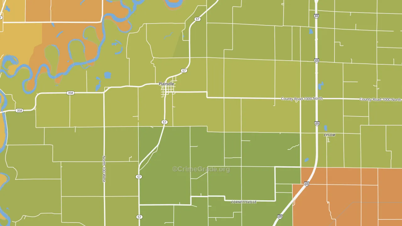47568, IN Map of Theft Rates