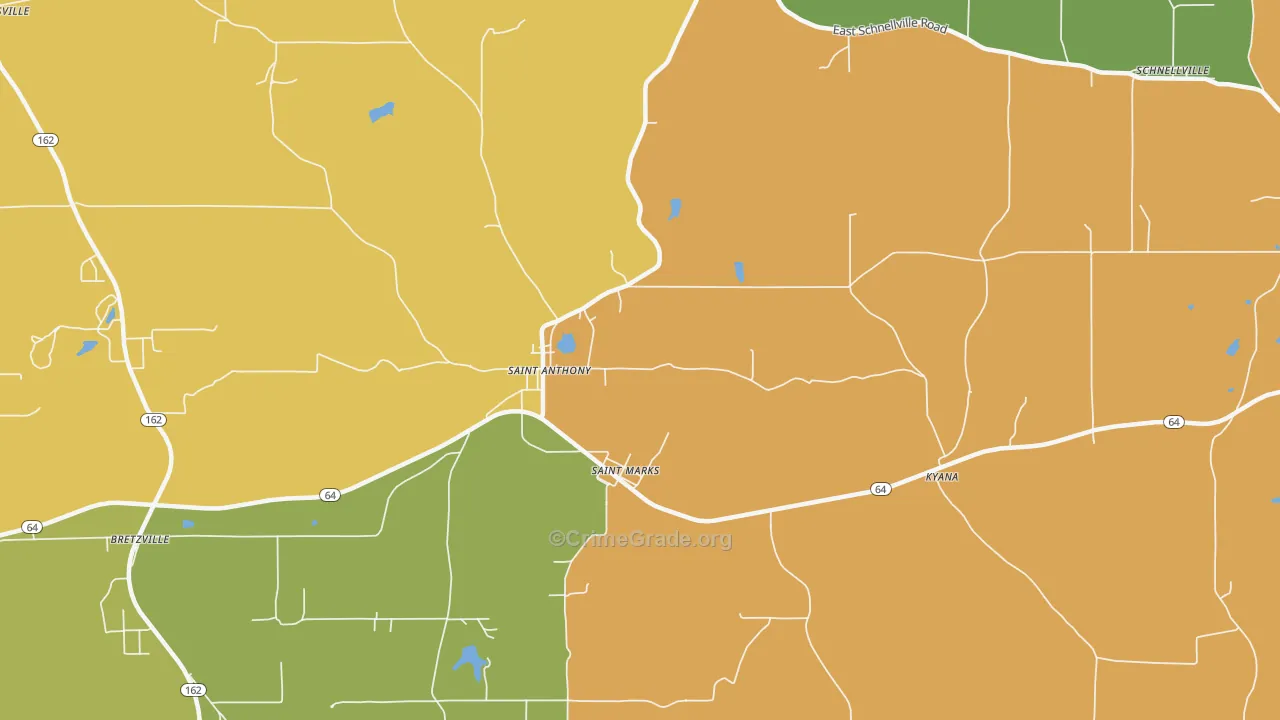 47575, IN Map of Theft Rates