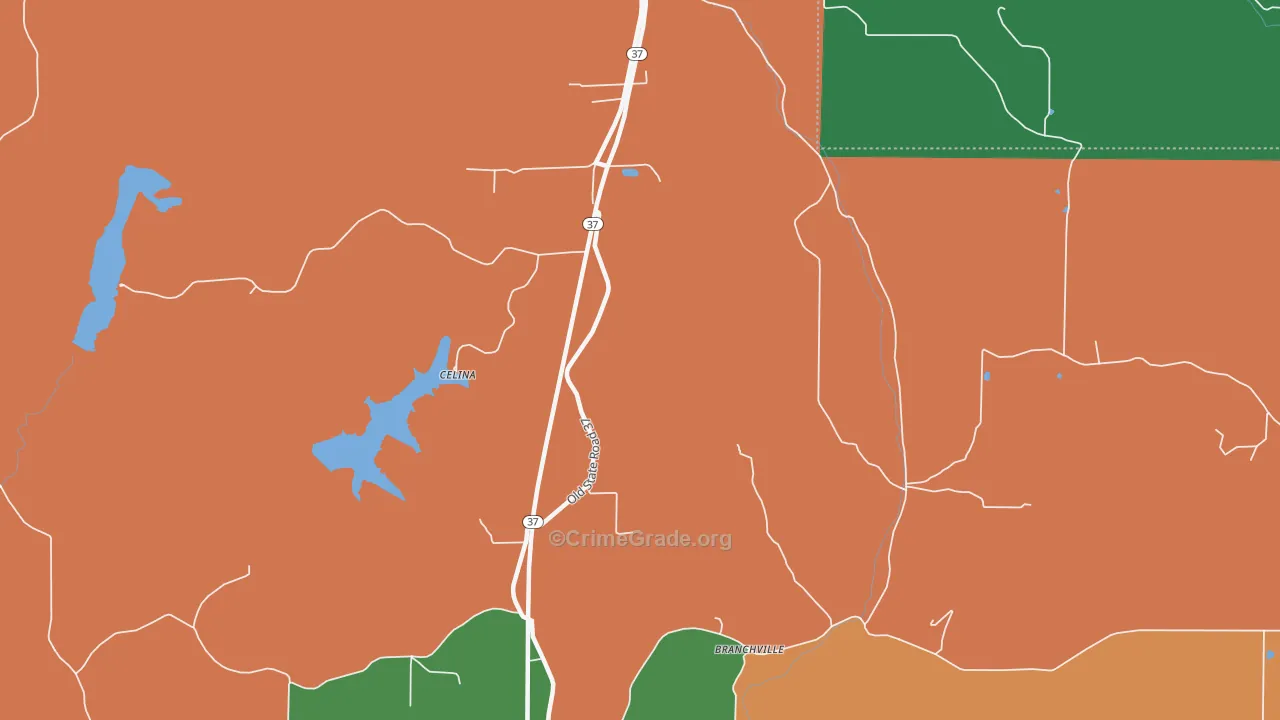 47576, IN Map of Theft Rates