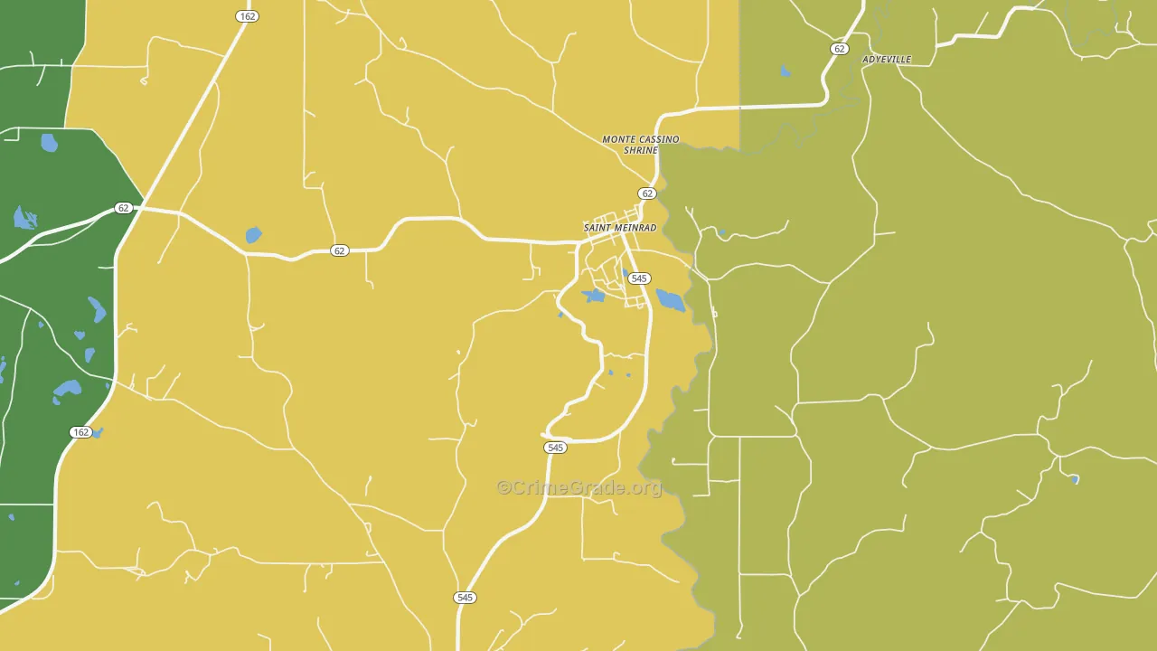 47577, IN Map of Theft Rates