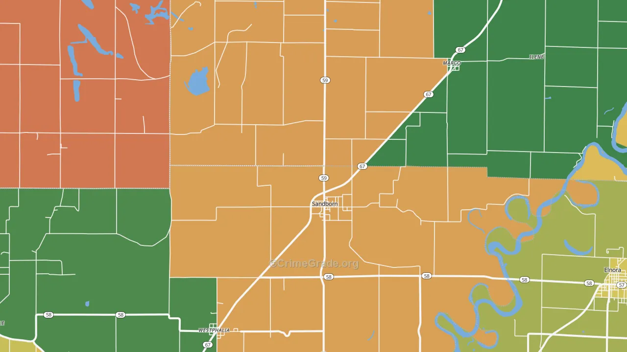 47578, IN Map of Theft Rates