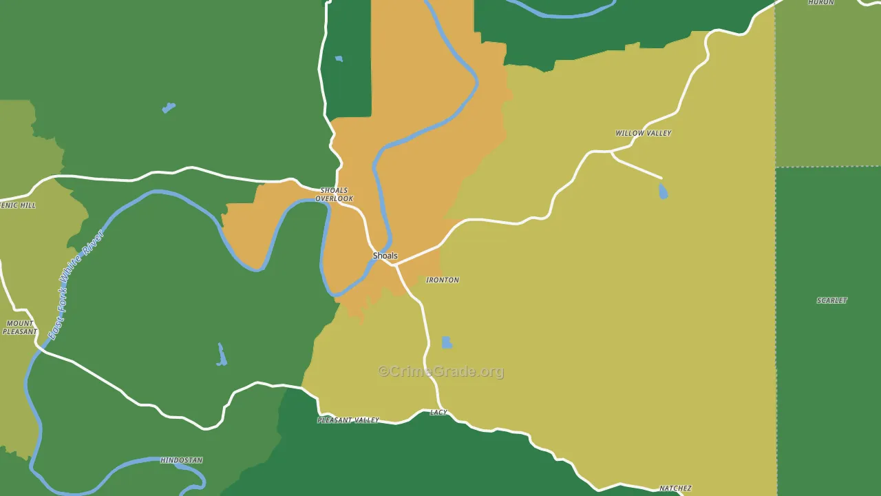 47581, IN Map of Theft Rates