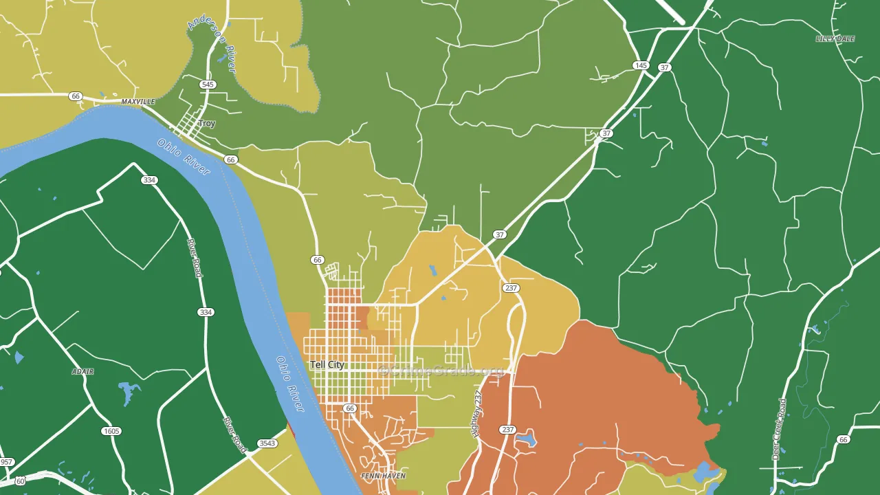 47586, IN Map of Theft Rates