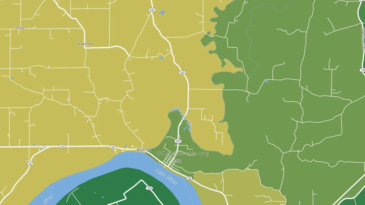 47588, IN Map of Theft Rates