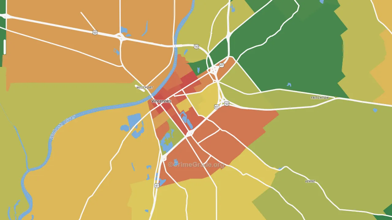 47591, IN Map of Theft Rates
