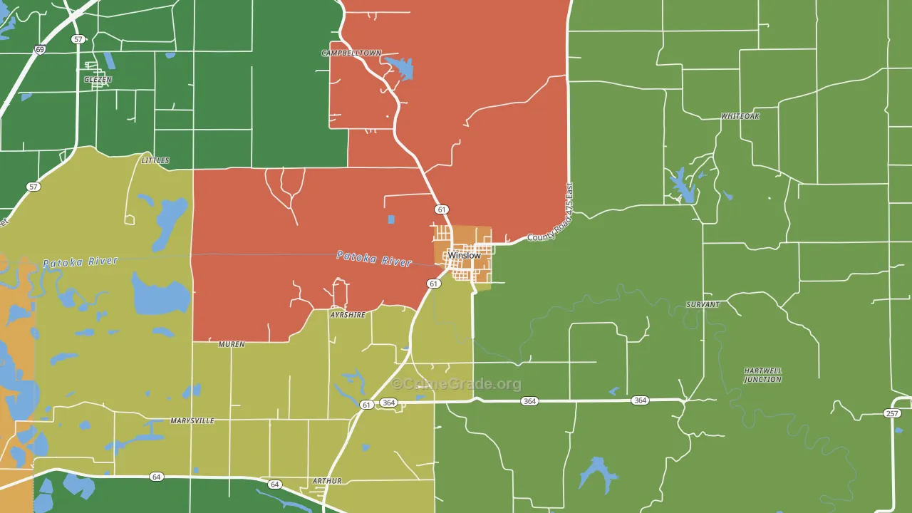 47598, IN Map of Theft Rates