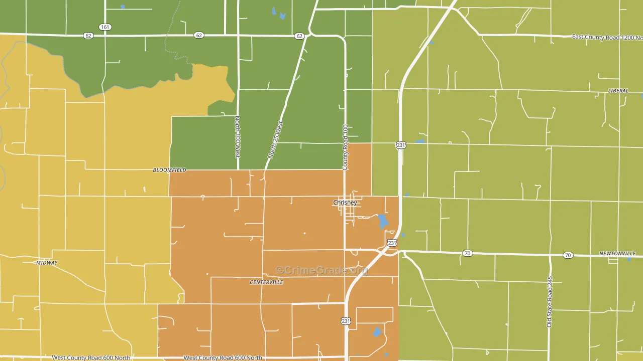 47611, IN Map of Theft Rates