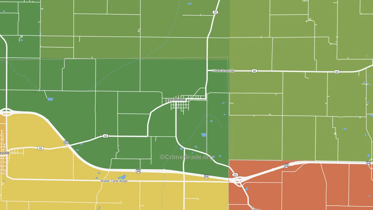 47612, IN Map of Theft Rates