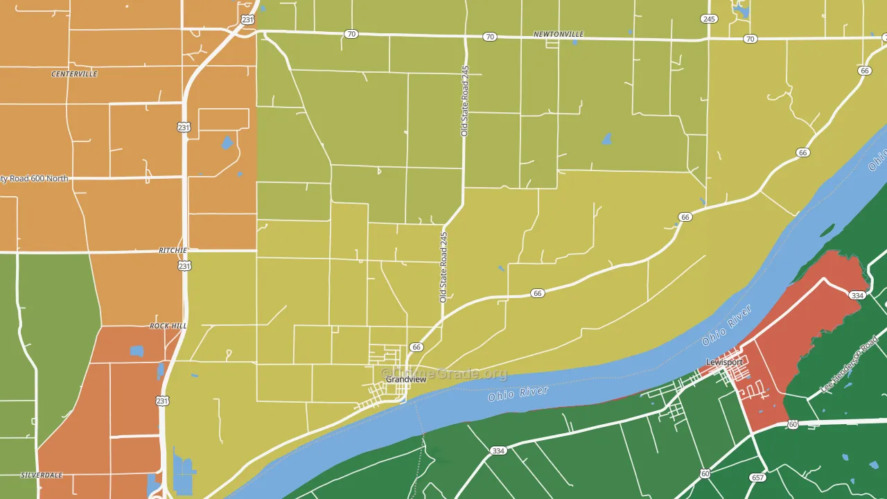 47615, IN Map of Theft Rates