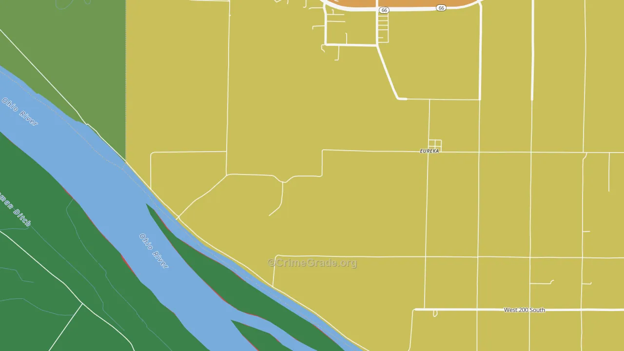 47617, IN Map of Theft Rates