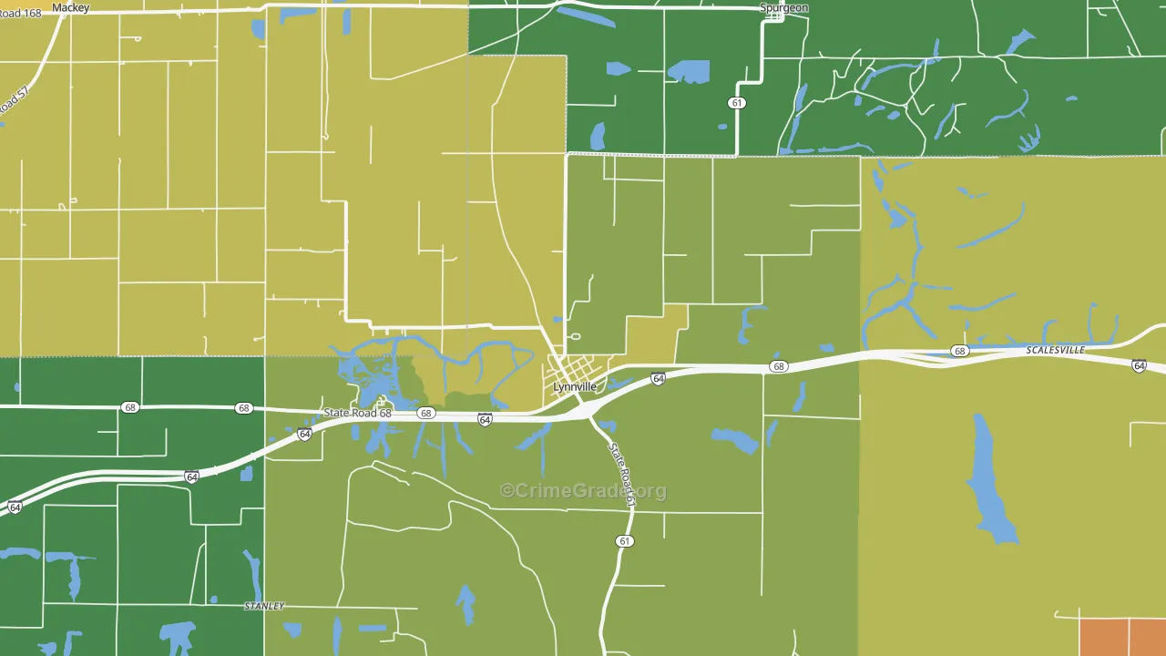 47619, IN Map of Theft Rates