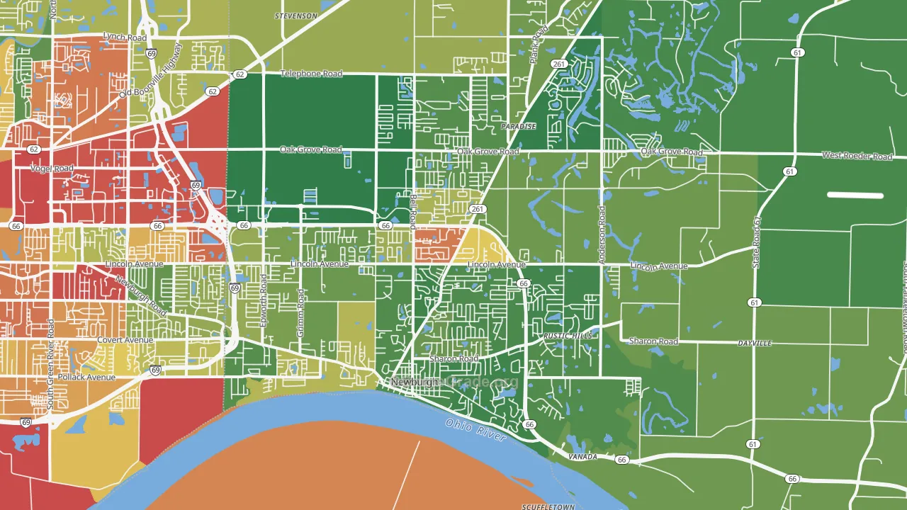 47630, IN Map of Theft Rates