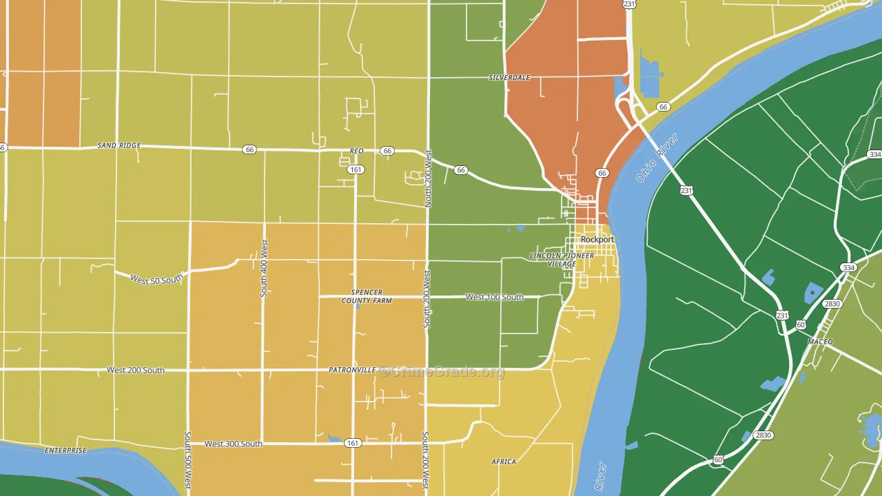47635, IN Map of Theft Rates