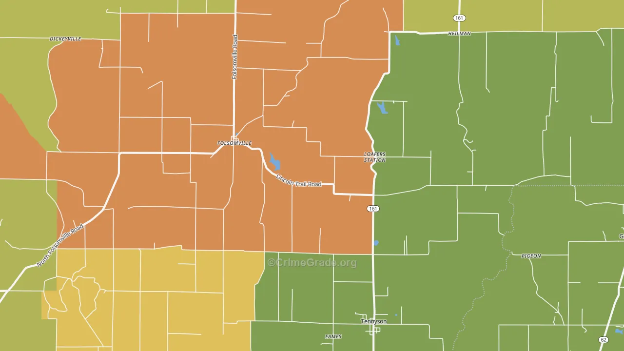 47637, IN Map of Theft Rates