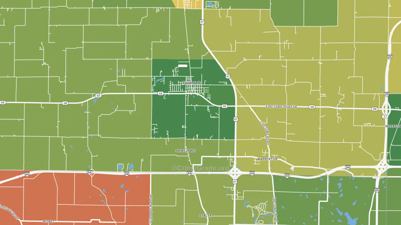 47639, IN Map of Theft Rates