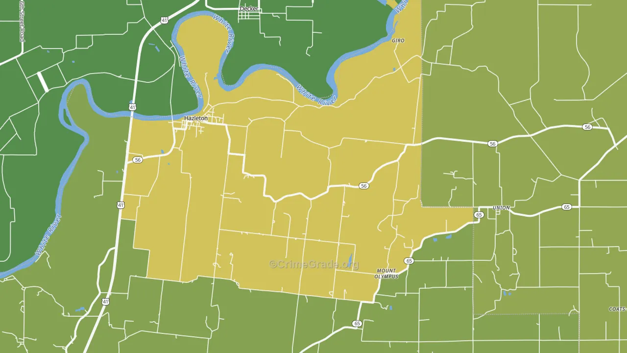 47640, IN Map of Theft Rates