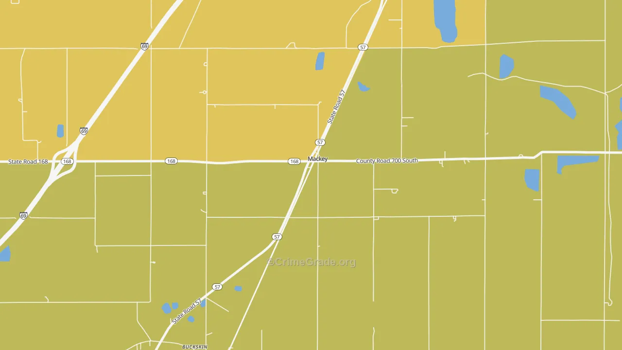 47654, IN Map of Theft Rates