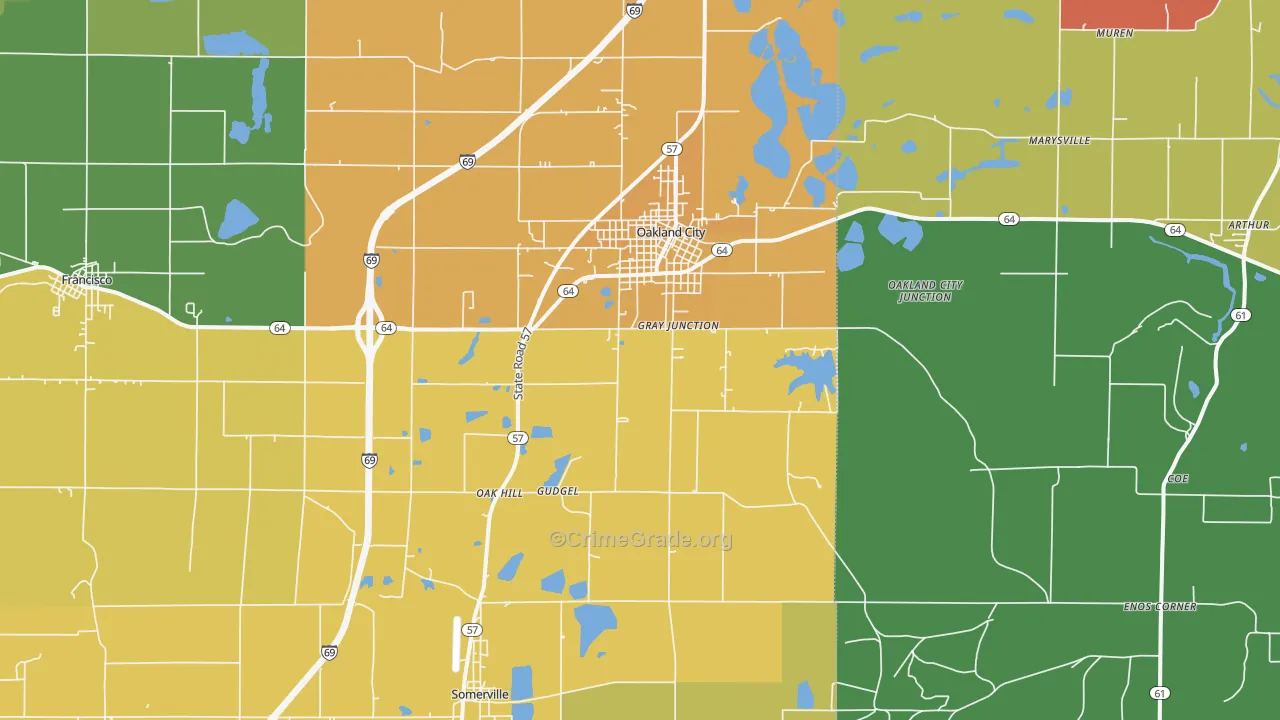 47660, IN Map of Theft Rates
